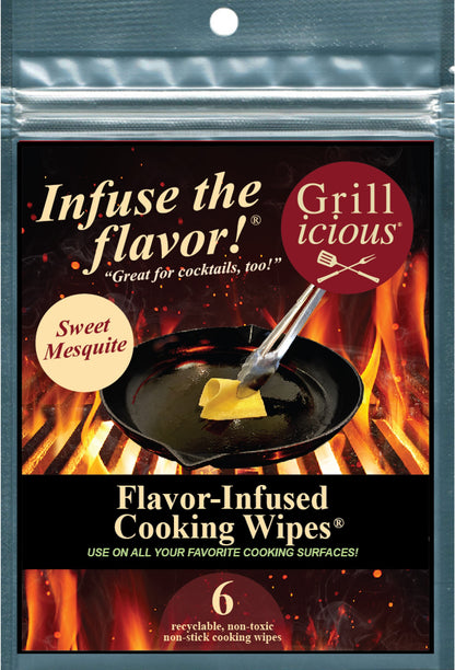 Grillicious Flavor-Infused Cooking Wipes® - CHOOSE YOUR FLAVOR - Order (3) and shipping is FREE!